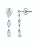 14K White gold earrings with 0.34 carat White Diamonds