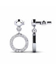 14K White Gold Earrings 0.17 Carat Stone