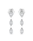 14K White gold earrings with 0.34 carat White Diamonds