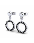 14K White Gold Earrings 0.17 Carat Stone