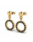 14K Yellow Gold Earrings 0.17 Carat Stone