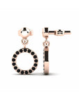 14K Rose Gold Earrings 0.17 Carat Stone