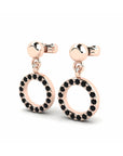 14K Rose Gold Earrings 0.17 Carat Stone