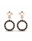 14K Rose Gold Earrings 0.17 Carat Stone