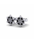 14K White Gold earrings 0.07 Carat Stone