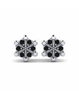 14K White Gold earrings 0.07 Carat Stone