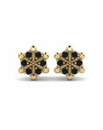 14K Yellow Gold Earrings 0.07 Carat Stone