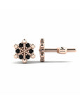 14K Rose Gold Earrings 0.07 Carat Stone