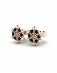 14K Rose Gold Earrings 0.07 Carat Stone