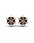 14K Rose Gold Earrings 0.07 Carat Stone