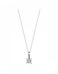 14K White gold necklace with 0.16 carat White Diamonds