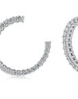 14K White gold earrings with 0.72 carat White Diamonds