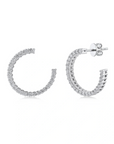 14K White gold earrings with 0.72 carat White Diamonds