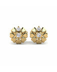 14K Yellow Gold Earrings 0.05 Carat Stone