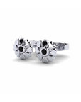 14K White Gold Earrings 0.05 Carat Stone