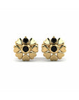 14K Yellow Gold Earrings 0.05 Carat Stone