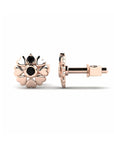 14K Rose Gold Earrings 0.05 Carat Stone