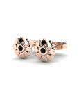 14K Rose Gold Earrings 0.05 Carat Stone