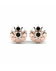 14K Rose Gold Earrings 0.05 Carat Stone