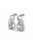 14K White Gold Earrings 0.12 Carat Stone