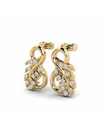 14K Yellow Gold Earrings 0.12 Carat Stone