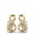 14K Yellow Gold Earrings 0.12 Carat Stone