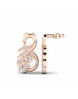 14K Rose Gold Earrings 0.12 Carat Stone