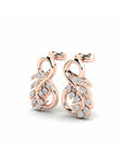 14K Rose Gold Earrings 0.12 Carat Stone