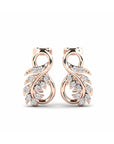 14K Rose Gold Earrings 0.12 Carat Stone