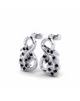 14K White Gold Earrings 0.12 Carat Stone