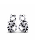 14K White Gold Earrings 0.12 Carat Stone