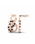 14K Rose Gold Earrings 0.12 Carat Stone