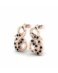 14K Rose Gold Earrings 0.12 Carat Stone