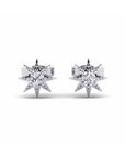 14K White Gold Earrings 0.14 Carat Stone