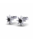 14K White Gold Earrings 0.14 Carat Stone