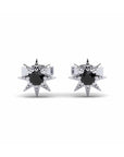 14K White Gold Earrings 0.14 Carat Stone