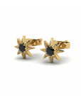 14K Yellow Gold Earrings 0.14 Carat Stone