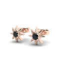 14K Rose Gold Earrings 0.14 Carat Stone