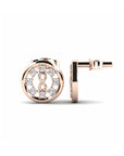 14K Rose Gold Earrings 0.13 Carat Stone