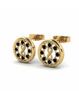 14K Yellow Gold Earrings 0.13 Carat Stone