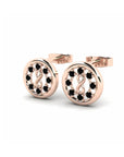 14K Rose Gold Earrings 0.13 Carat Stone