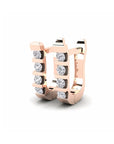 14K Rose Gold Earrings 0.24 Carat Stone