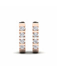 14K Rose Gold Earrings 0.24 Carat Stone