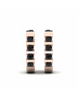 14K Rose Gold Earrings 0.24 Carat Stone