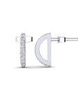 14K White Gold Earrings 0.20 Carat Stone