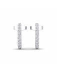 14K White Gold Earrings 0.20 Carat Stone