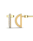 14K Yellow Gold Earrings 0.20 Carat Stone