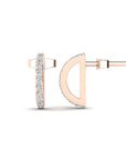 14K Rose Gold Earrings 0.20 Carat Stone