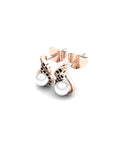 14K Rose Gold Bracelet With 0.08 Carat Stone and 0.40 Carat Culture Pearl