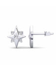 14K White Gold earrings 0.16 Carat Stone